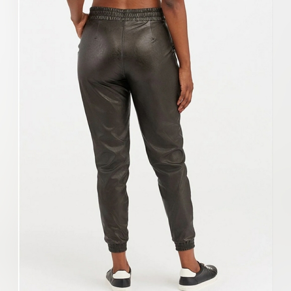 Vegan Leather Joggers - Picture 2 of 7